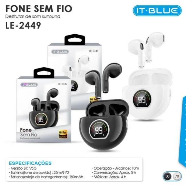 Fone Bluetooth LE-2449 v5.3 IPX4 - Foto 2