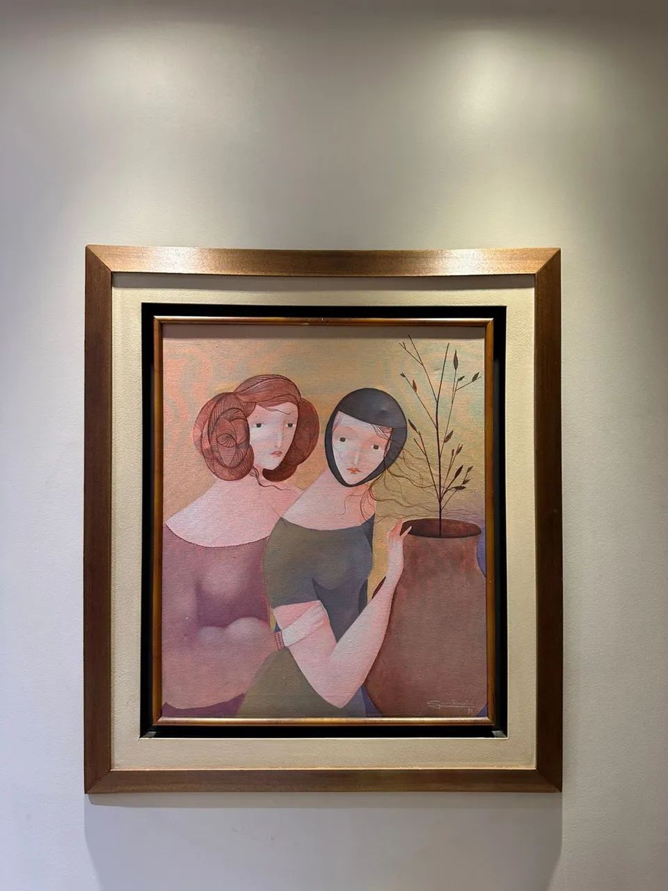 Obra em tela pintura Garibaldi 1984