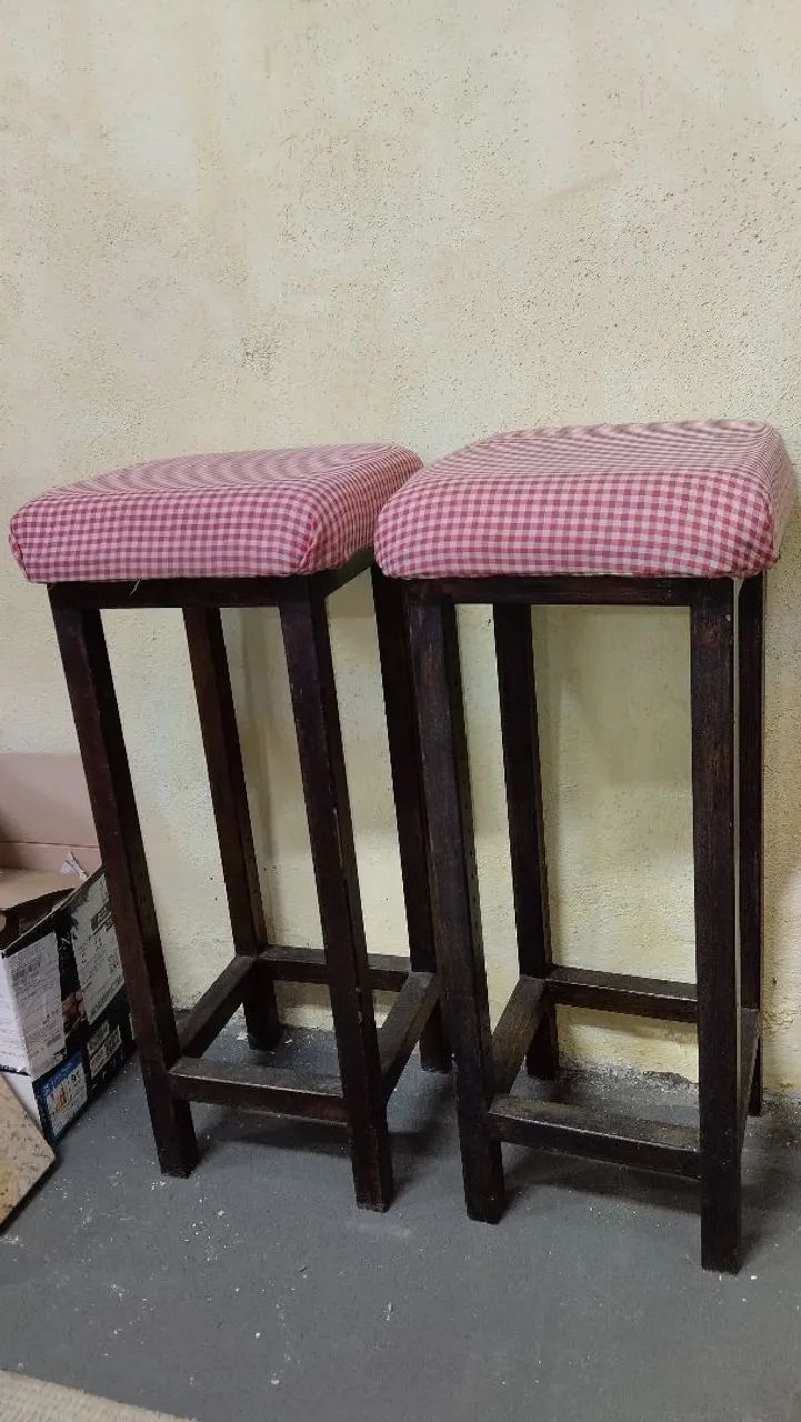 Par de Banquetas de ferro estofadas - Foto 3