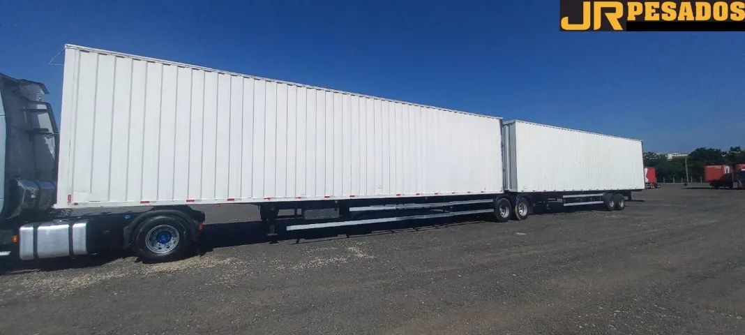 carreta rodofort baú bitrem ano 2011 eixo deslizante 100m³ sem pneus