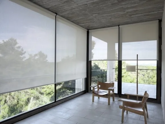 Conjunto com 3 Cortinas Rolo Unilux Screen 1% - Cor Branco (Novas)