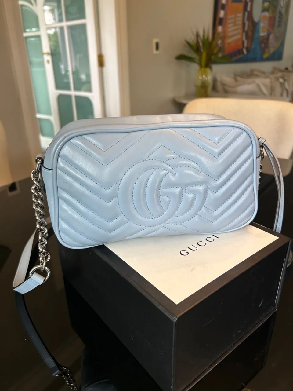 Bolsa Gucci Marmont azul - Foto 4