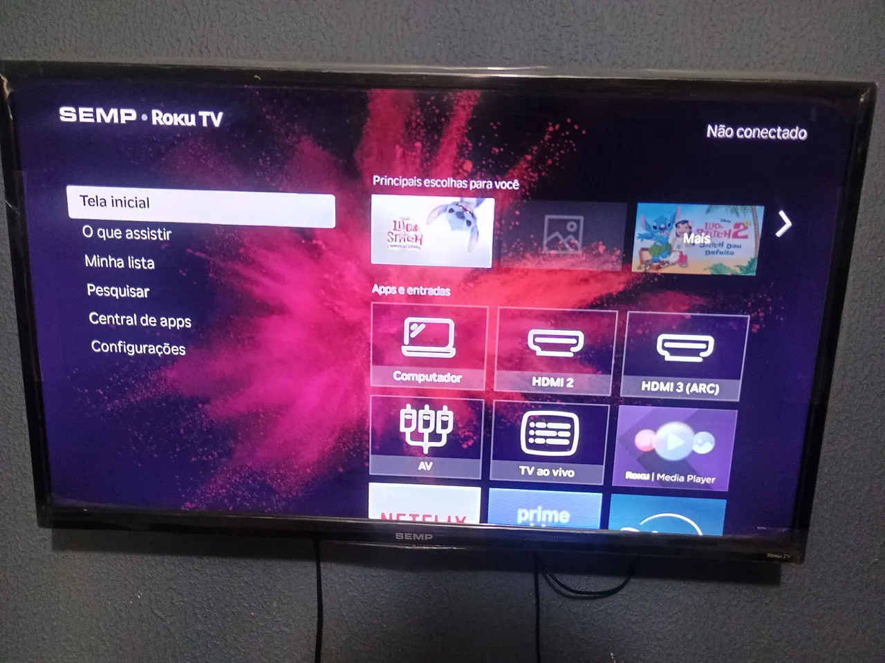 TV SEMP Roku 32 polegadas Smart