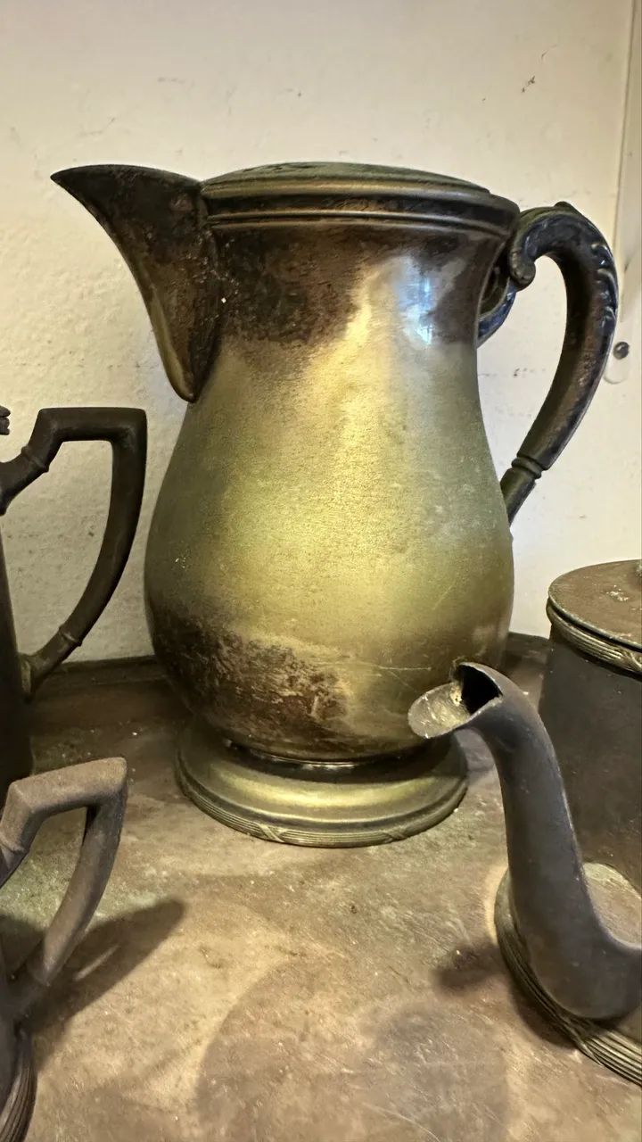 Aparelho de chá e café antigo em prata Wolff 90  - Foto 3