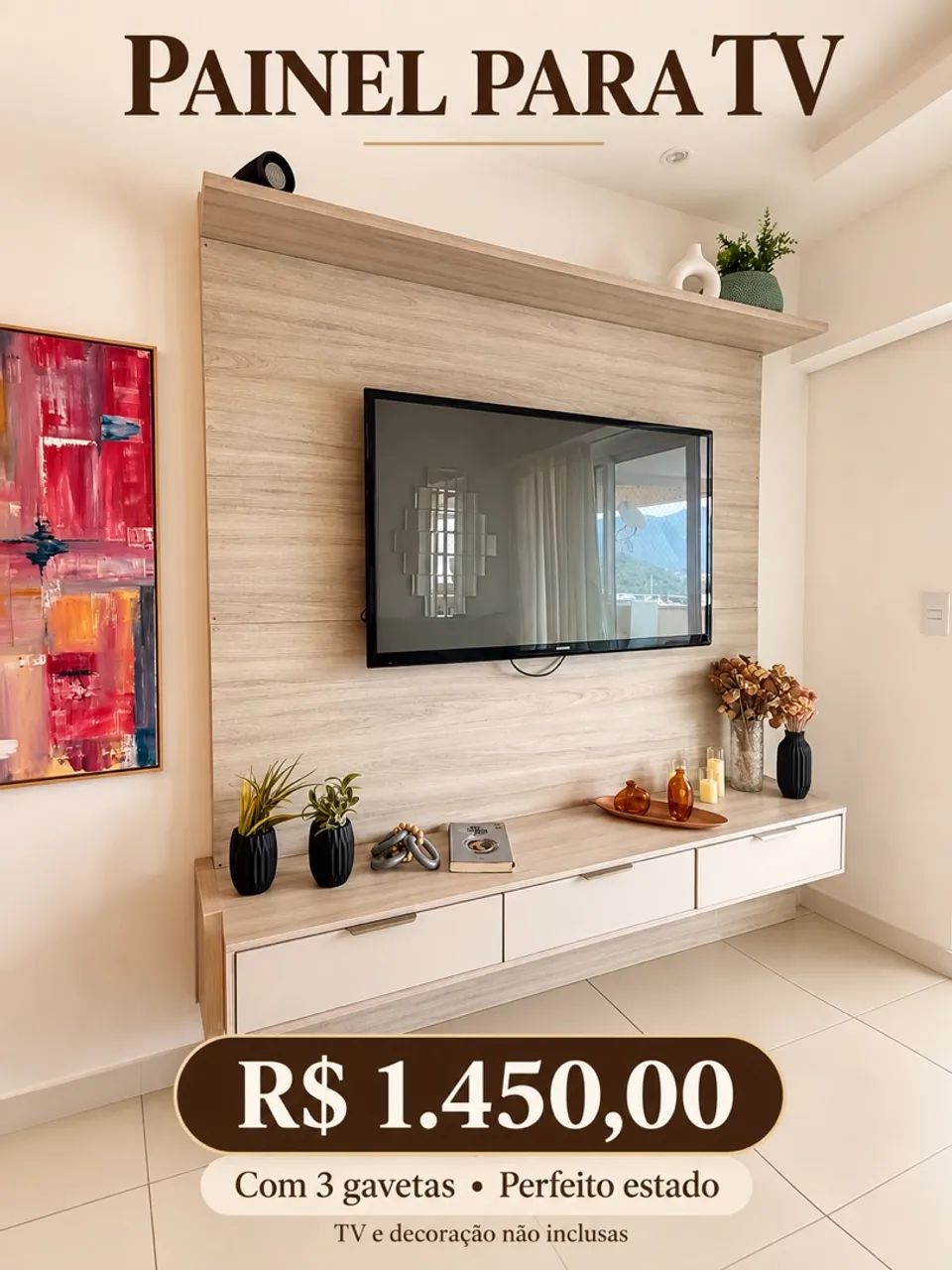 Painel tv modulado sala