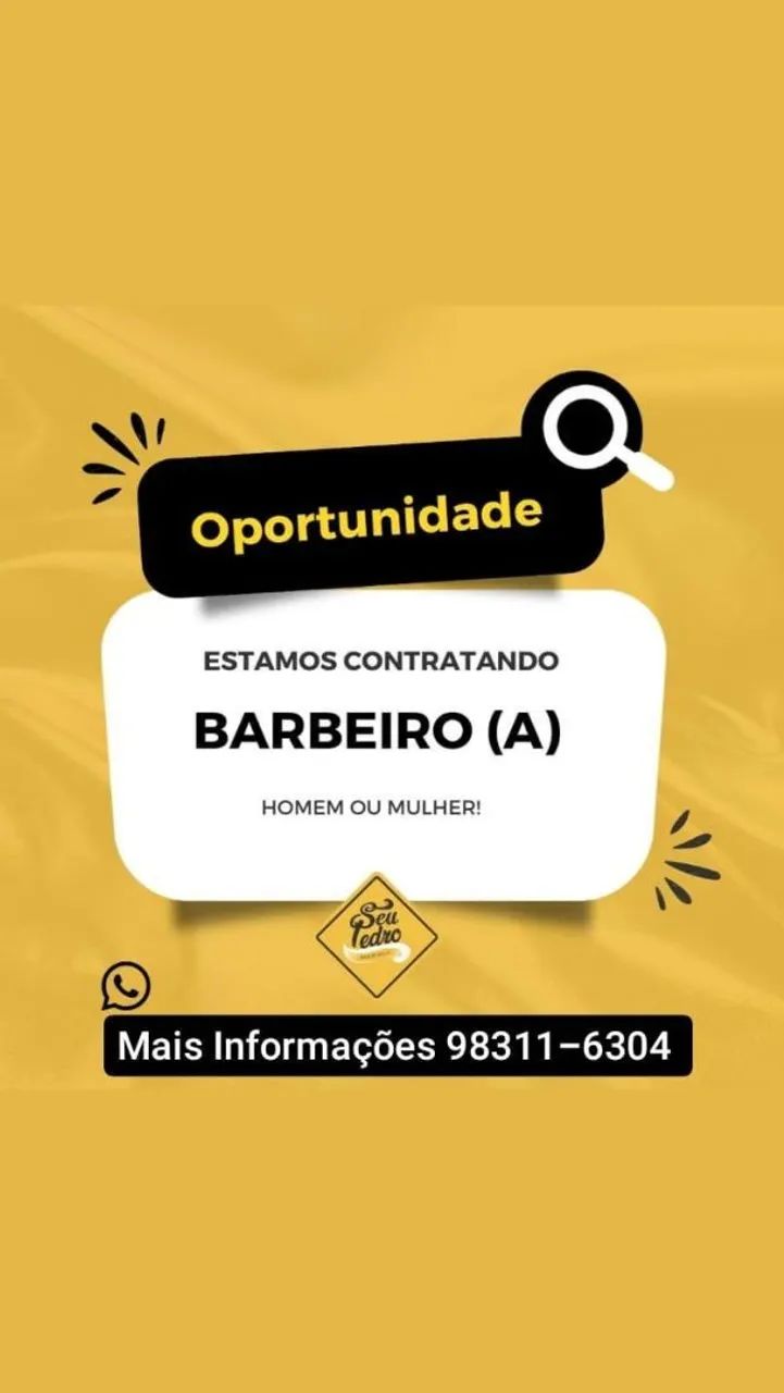 Vaga de barbeiro centro de Goiânia 