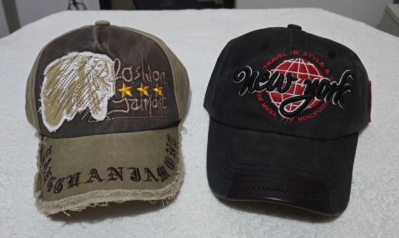 Bonés do Cacique e New York 