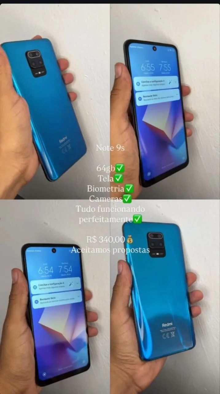 Celular redmi note 9s