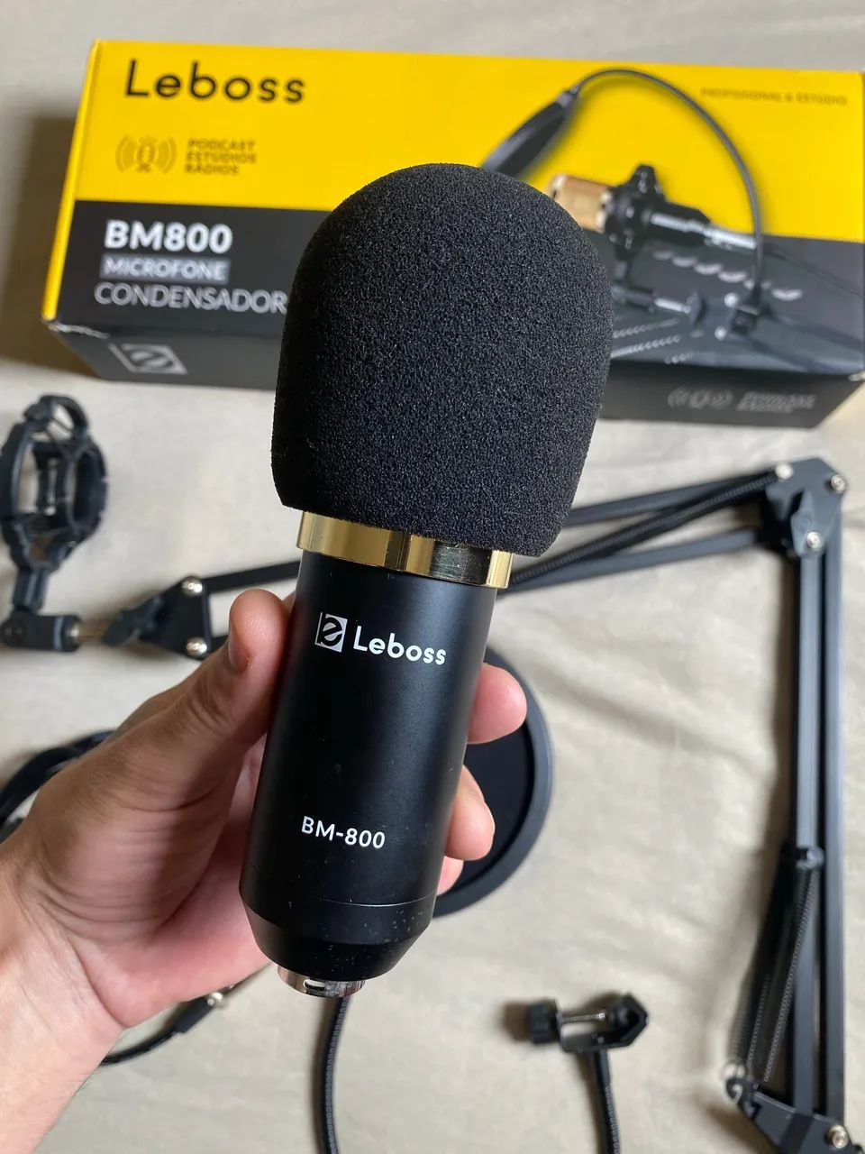 Microfone Condensador com suporte - Foto 3