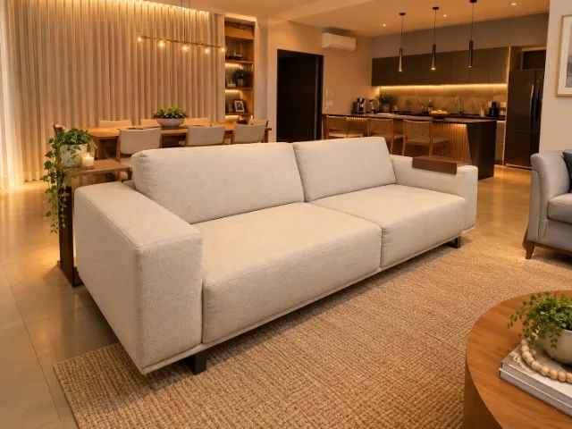Sofá Living  - Sala de Estar  - Em linho 
