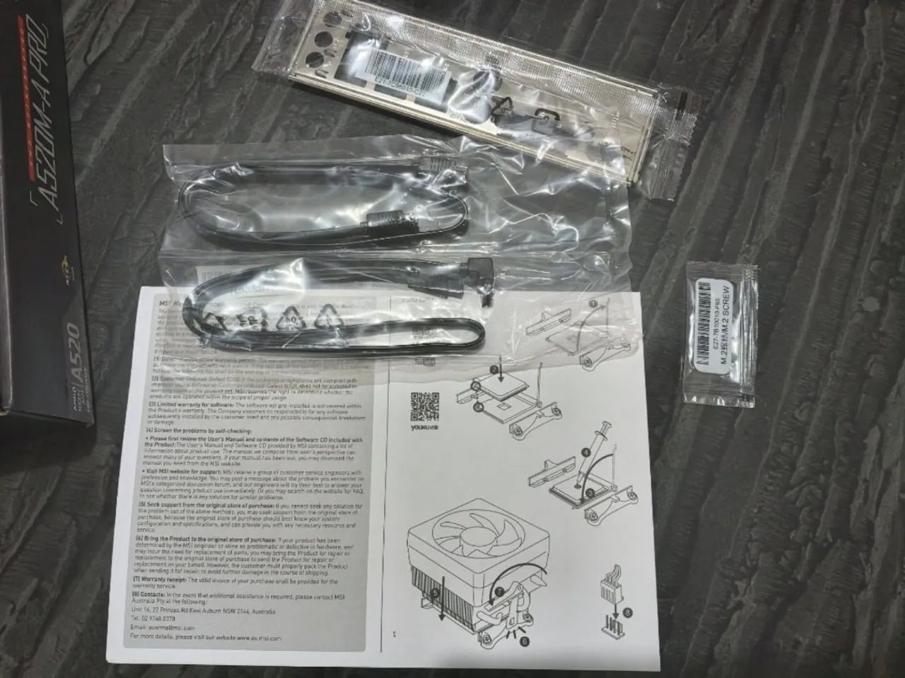Placa Mãe MSI A-520 pro, DDR 4 M-ATX. (sem uso)  - Foto 3