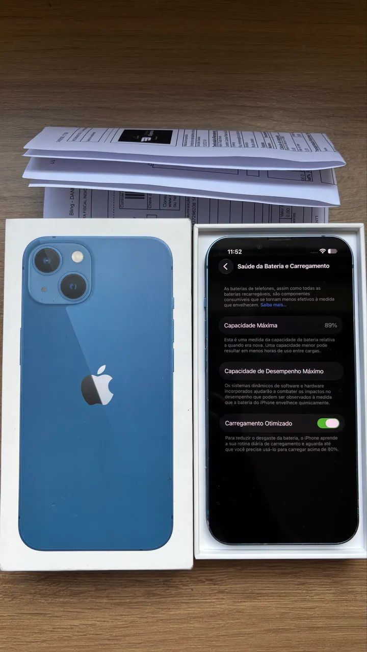 iPhone 13 128gb Azul | Caixa e Nota Fiscal - Celulares e