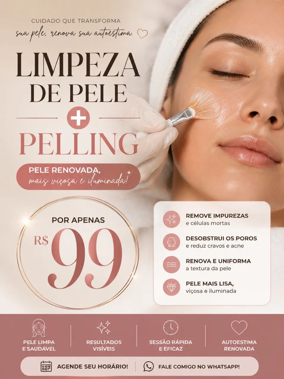 Limpeza de pele com Pelling