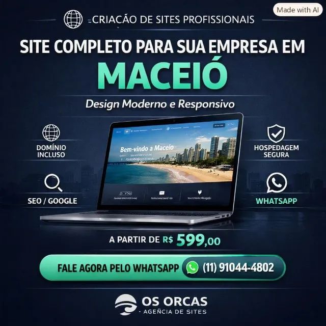 Site Profissional para Lojas e Serviços em Maceió AL