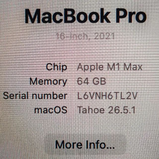MACBOOK PRO 16 M1 MAX 64GB/1TB - SPACE GRAY - 62 CICLOS - Foto 5