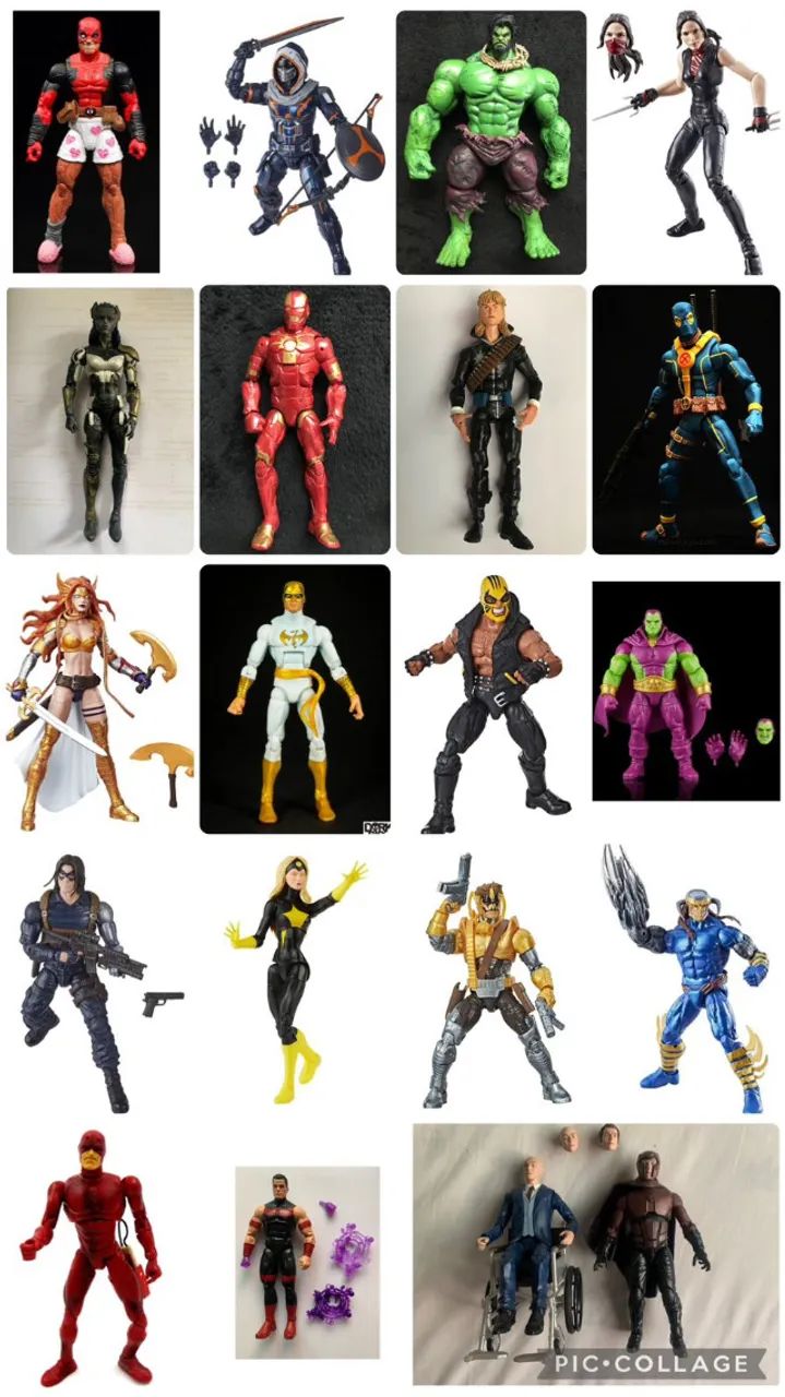 Coleção Bonecos Figuras Marvel Legends X-men Lote