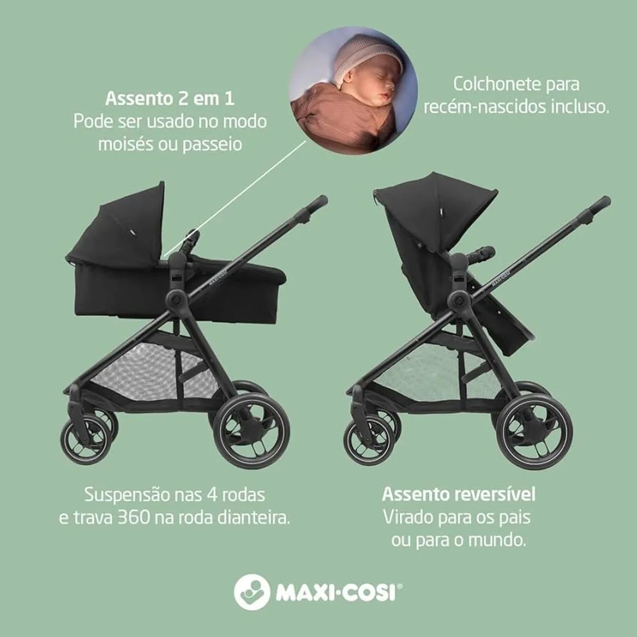 Carrinho de bebê maxi cozi anna3 - Foto 3