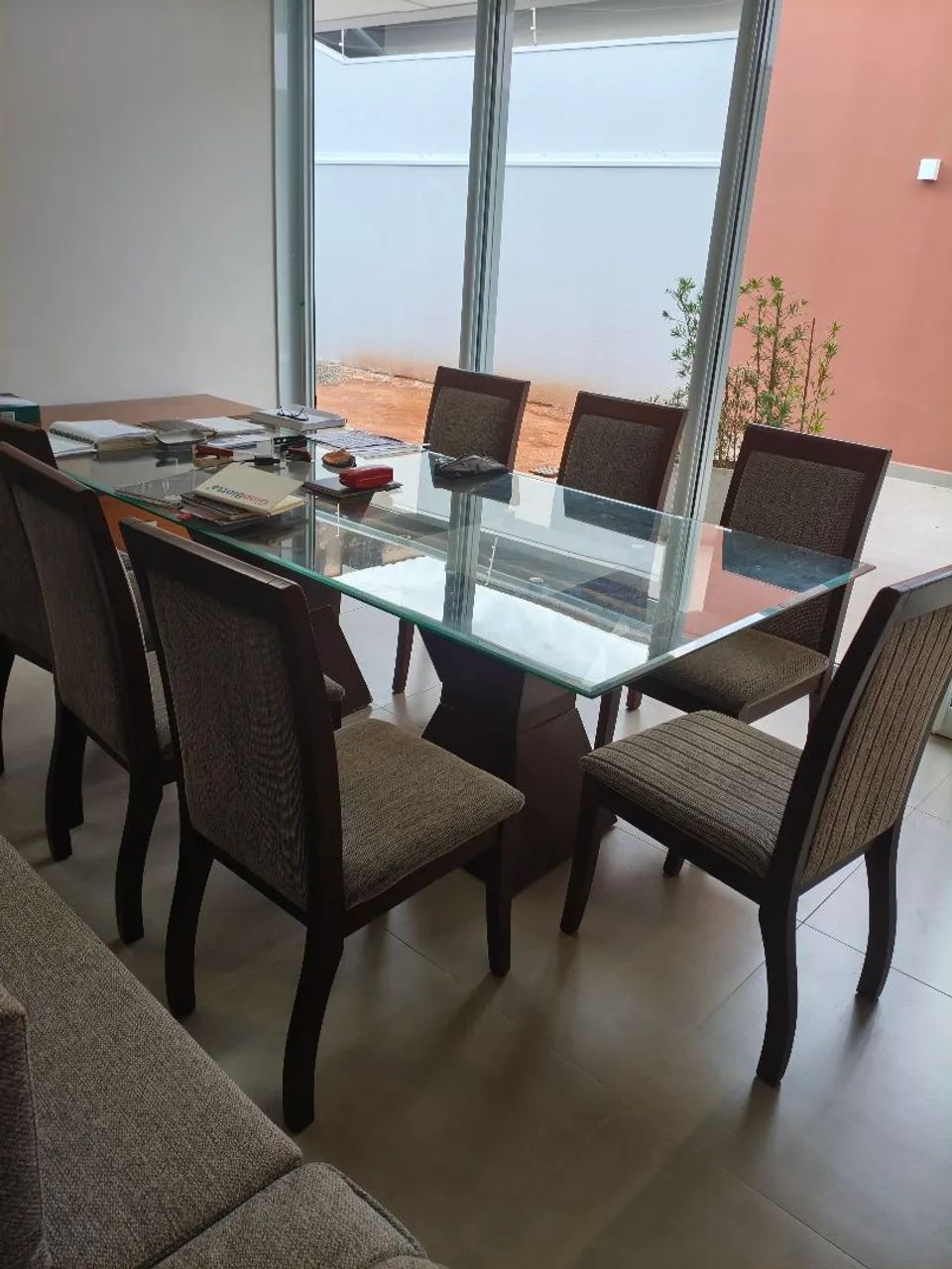 Mesa de vidro com 8 lugares 2,20 x1, 10 - Foto 5