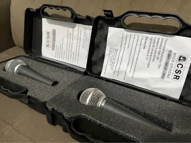 ? KIT COM 2 MICROFONES CSR HT58A - DINÂMICOS - Foto 3