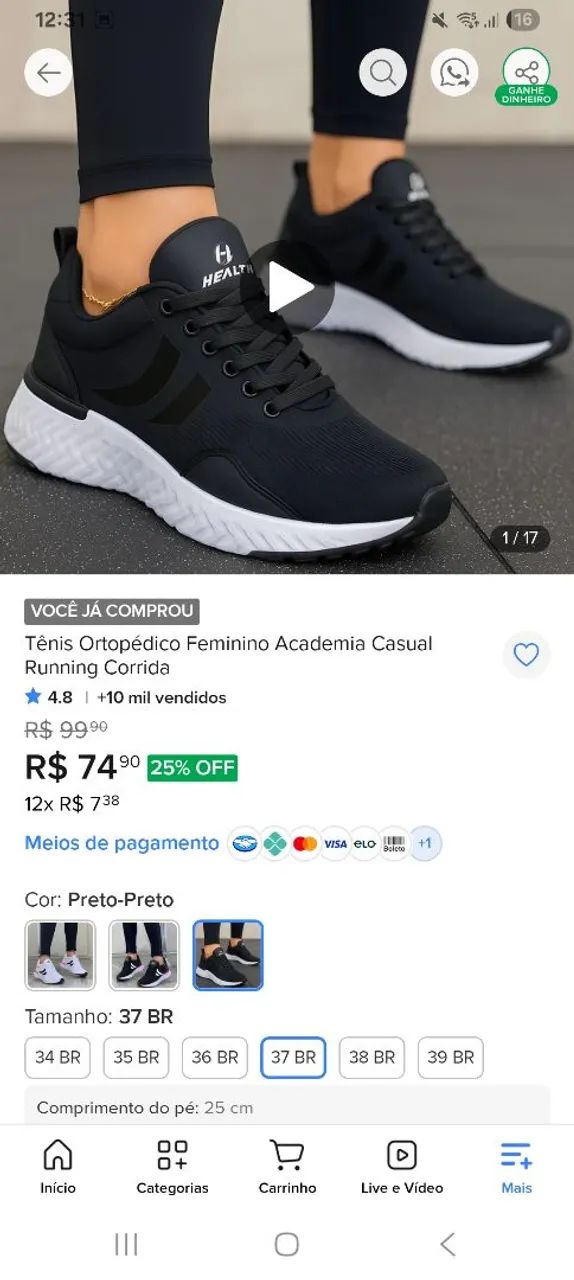 Tênis novo 