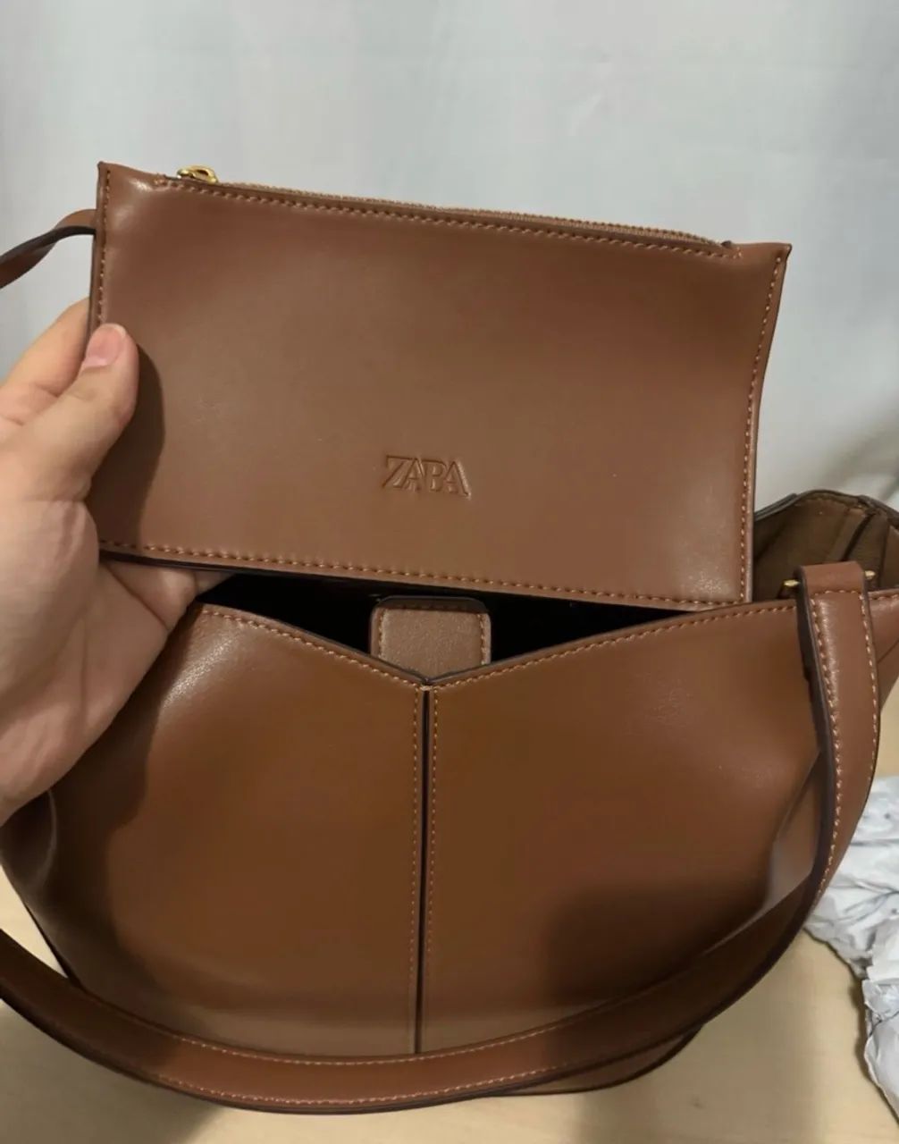 Bolsa Marrom Zara - Foto 3