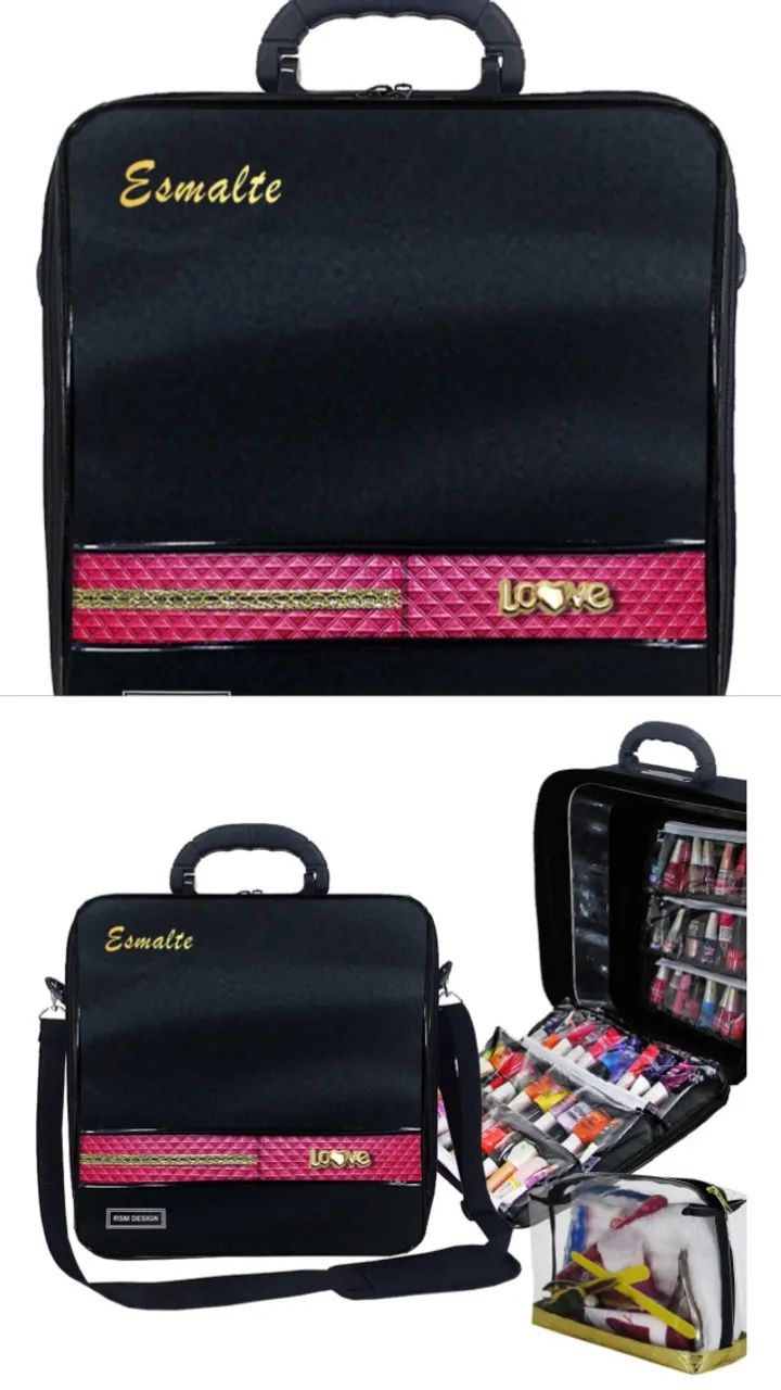 Maleta/bolsa organizadora para esmaltes (Esmalte) com alça