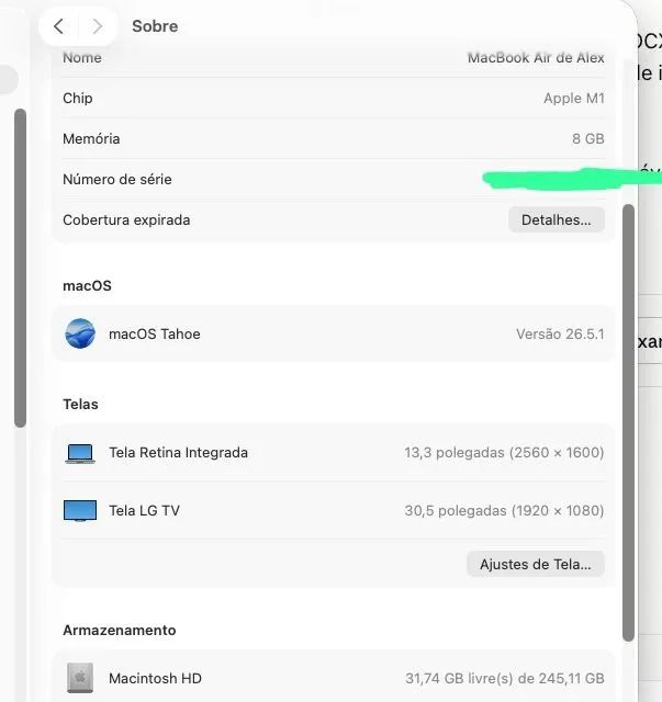 OPORTUNIDADE - MacBook Air com chip Apple M1 !!!