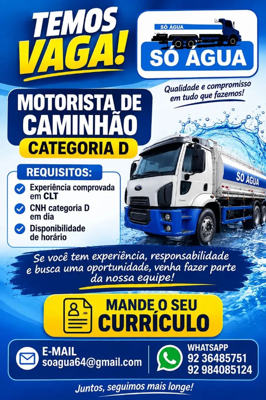 Vaga de motorista 