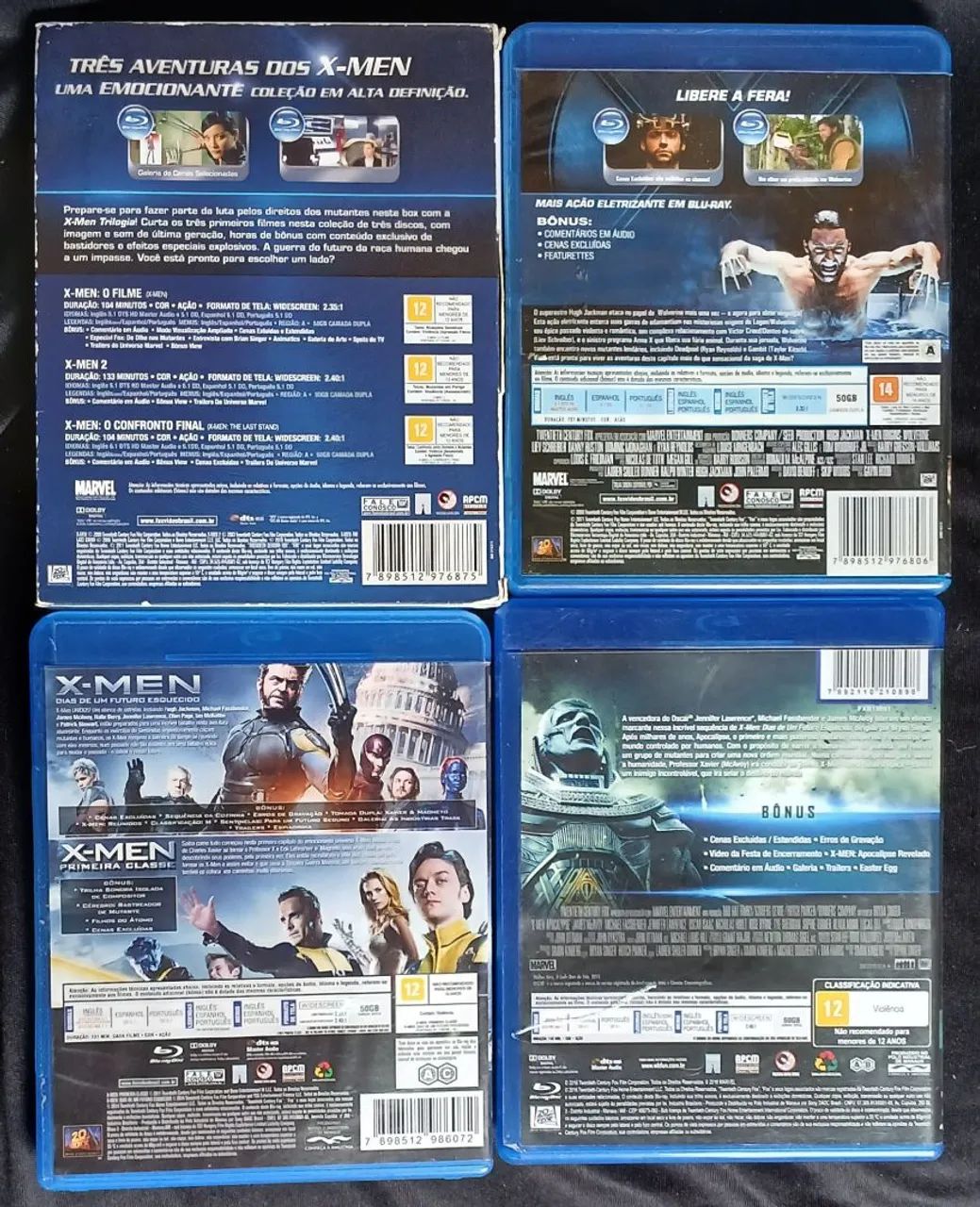 X-Men - 7 filmes em blu-ray da saga dos X-men - DVD, Blu-Ray e