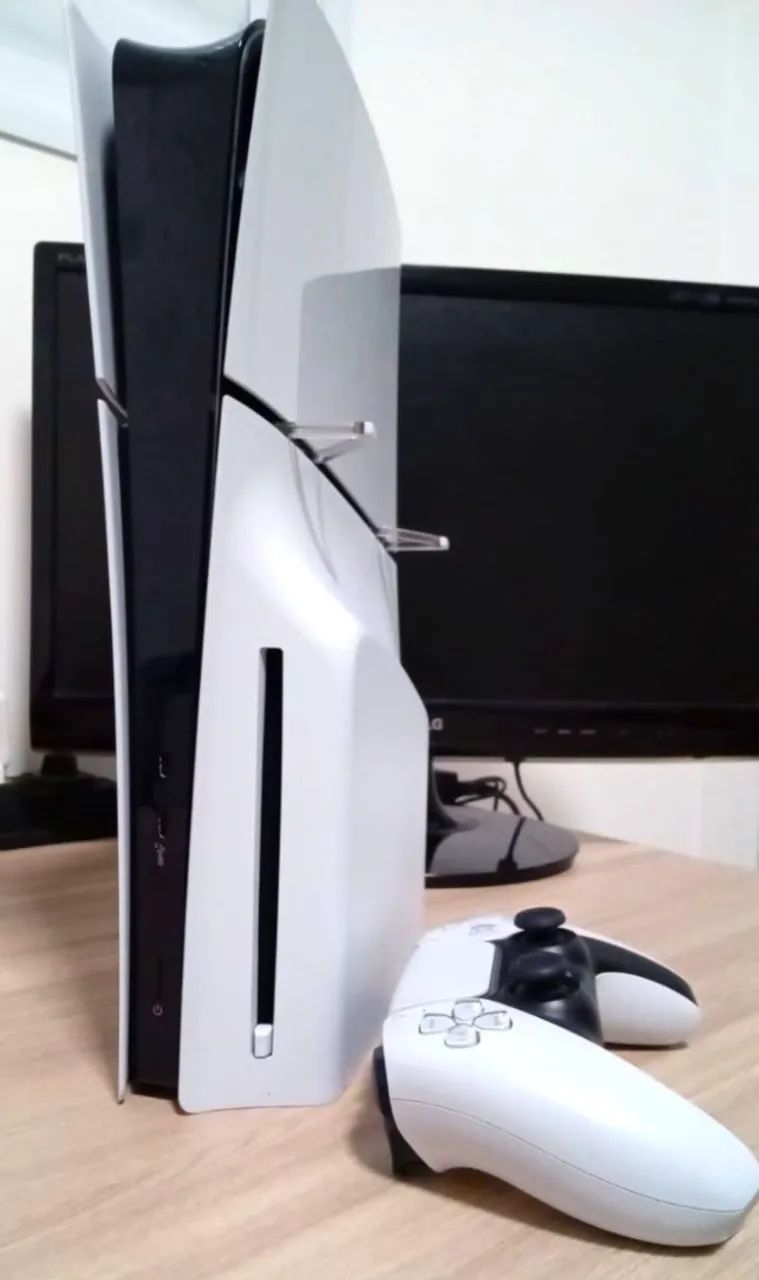 PS5 Slim 1TB com Leitor + 2 Jogos + DualSense | Completo e Impecável - Foto 4