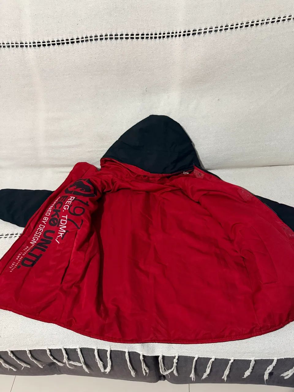 Casaco Infantil Ecko Unltd Original Dupla Face com Capuz - Foto 3