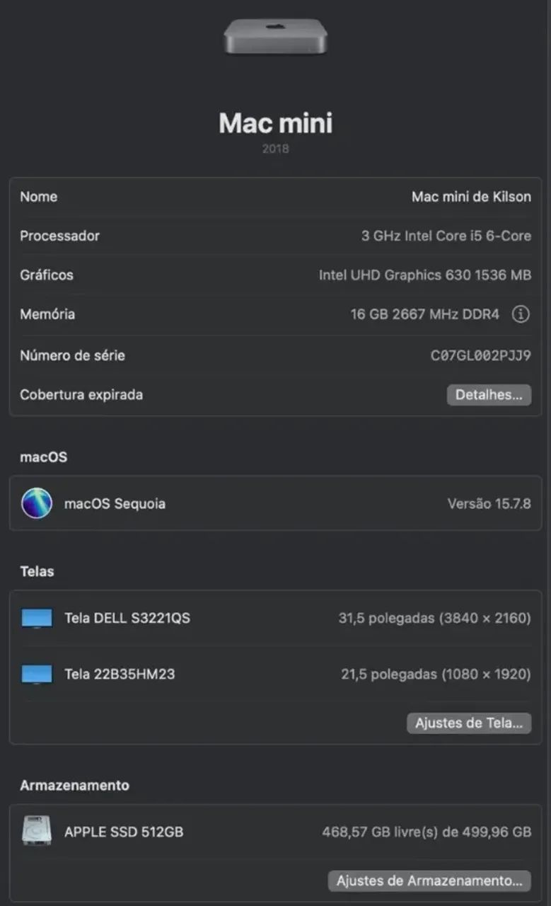 Mac Mini 2018 i5 6-core 512/16GB (raro) - Foto 2