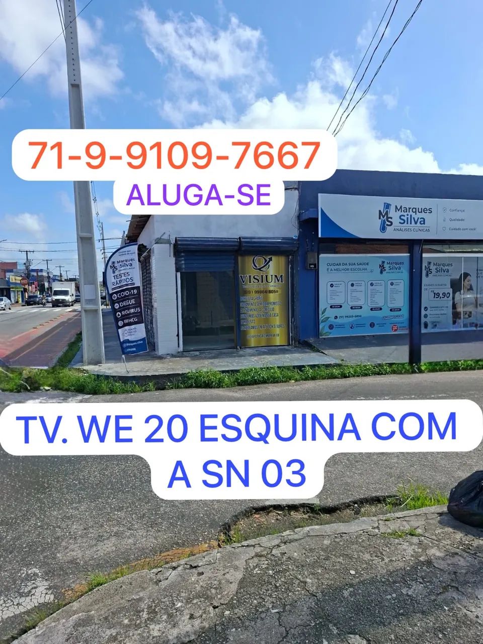 ALUGA-SE PONTO COMERCIAL DE ESQUINA
