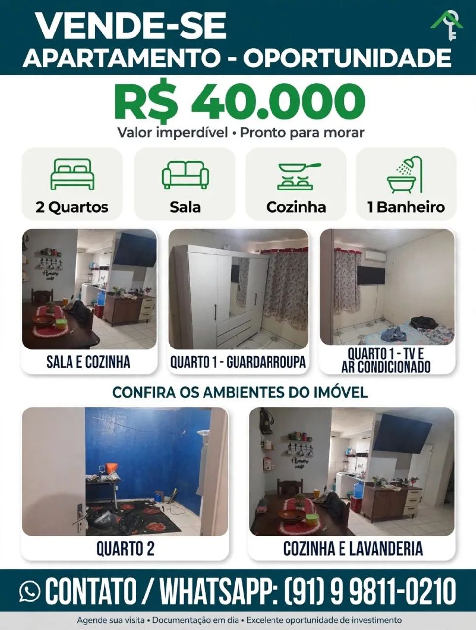 Vendo esse apartamento 40.000