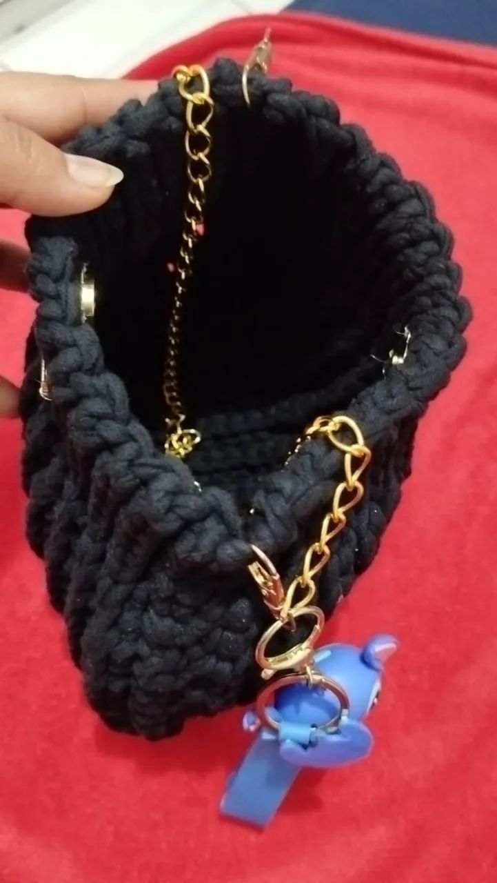 Bolsa de crochê feita a mão  - Foto 3