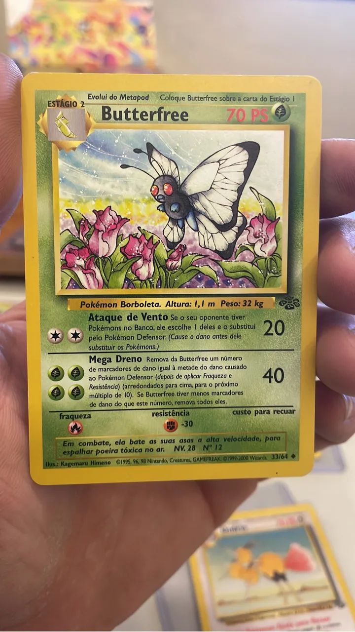 Butterfree 33/64 - 1999 - SP - PT - Pokémon  - Foto 3