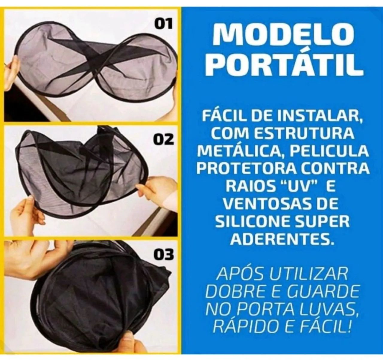 Kit Protetor Solar Automotivo  - Foto 2
