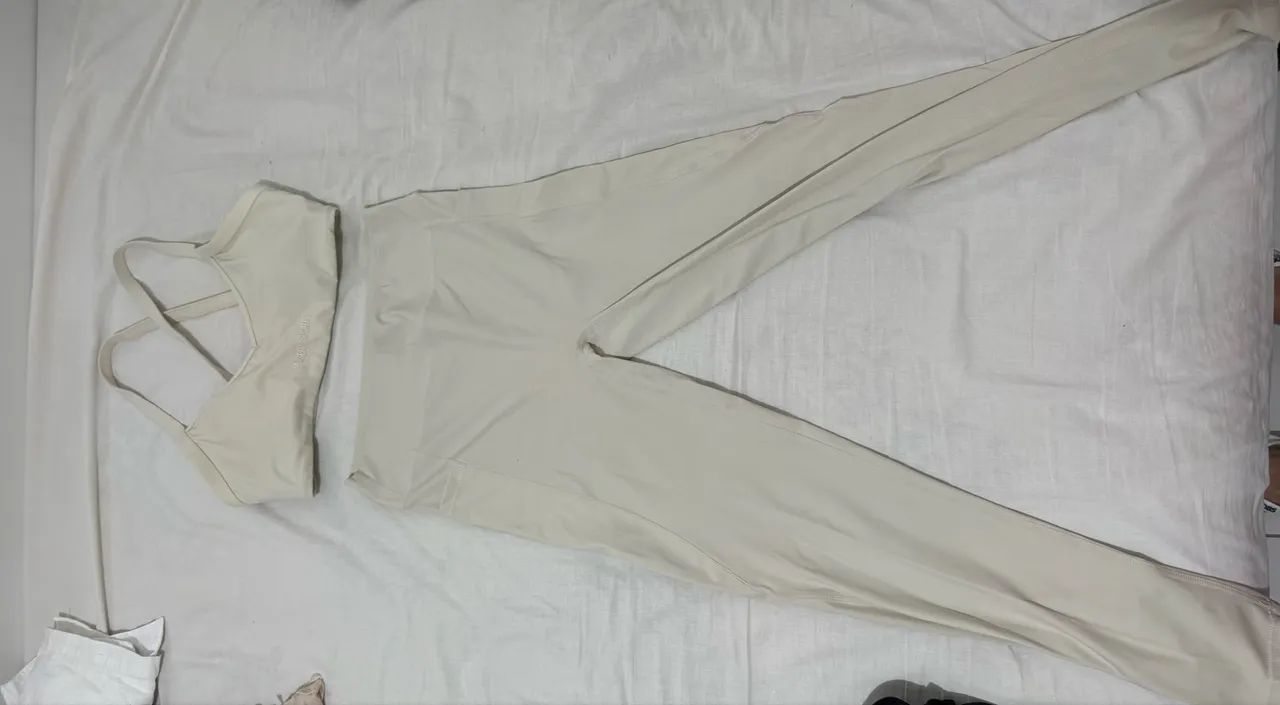 Conjunto de treino poliamida - off white 