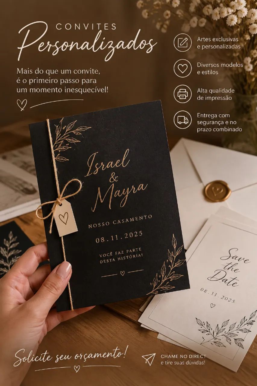 Convite Personalizados Para Aniversários e Casamentos
