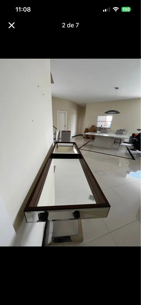 Mesa de apoio metal e vidro - Foto 5
