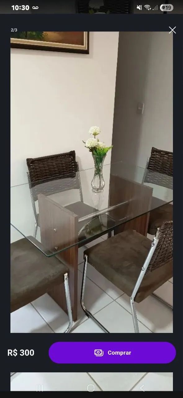 Mesa de jantar com tampa de vidro - Foto 2