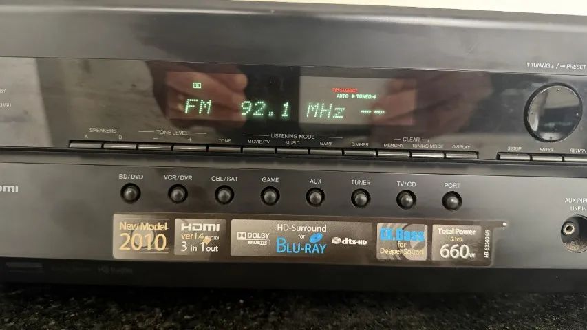 Receiver Onkyo HT-R380 com controle remoto - Foto 4