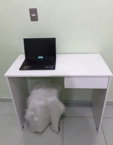Mesa de estudos com gaveta 