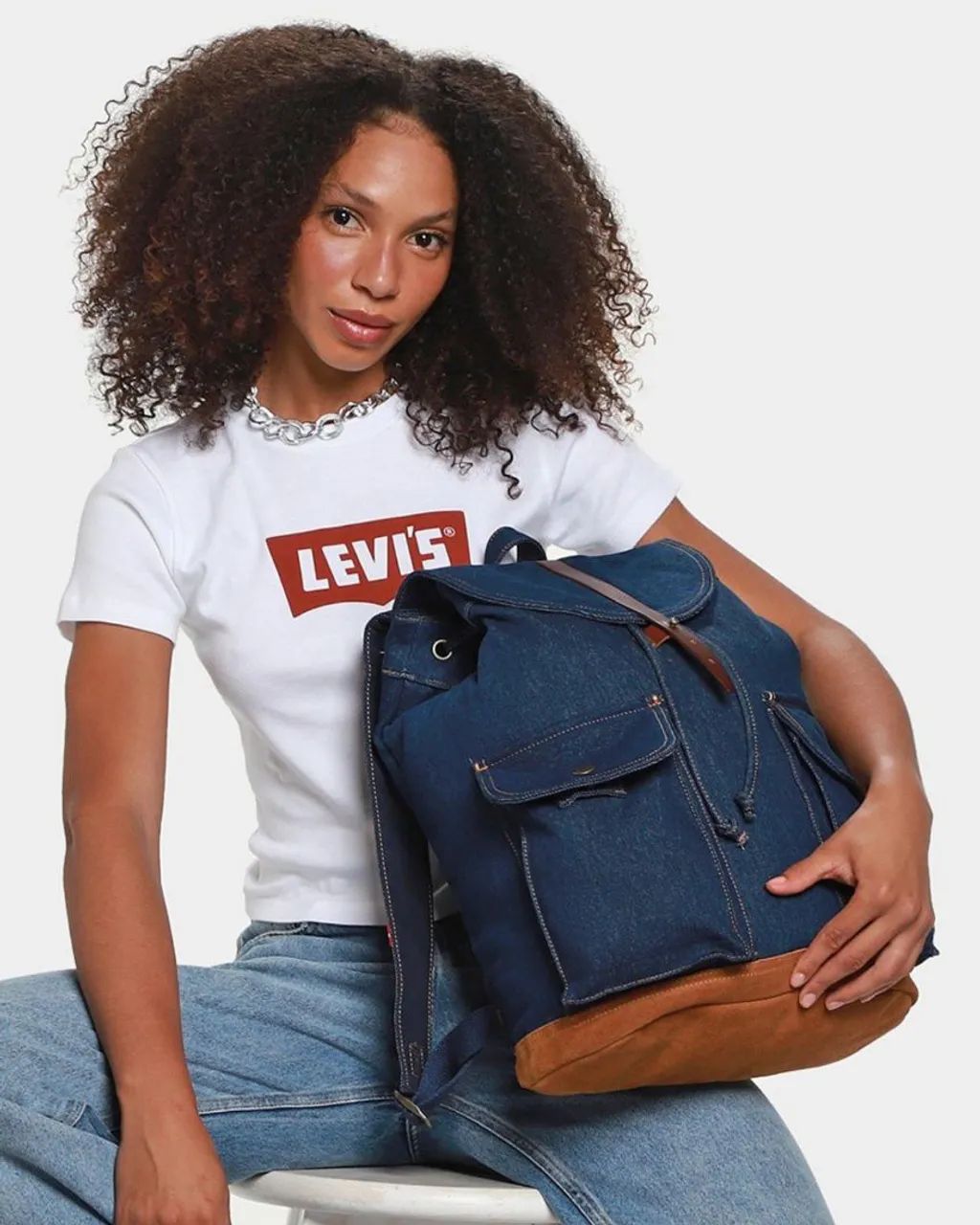 Mochila jeans da Levi's original  - Foto 2