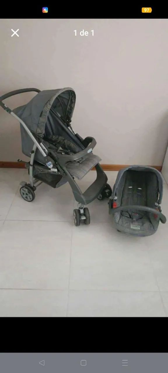 Carrinho e Bebê Conforto Burigotto