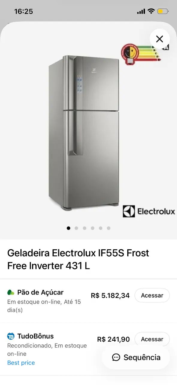 Geladeira Eletrolux 