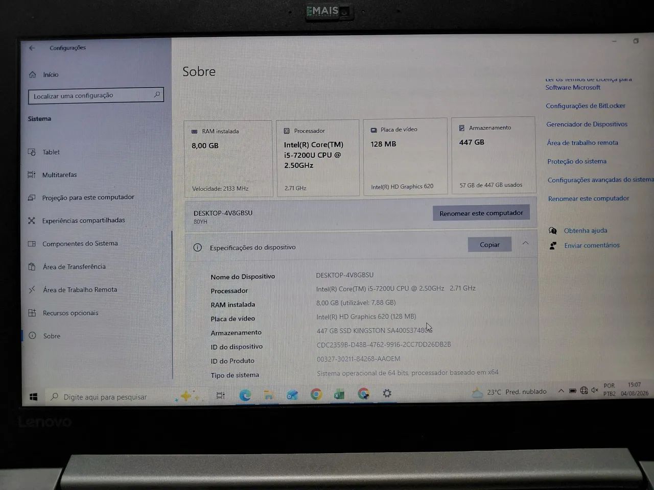 Notebook Lenovo i5 - Foto 5