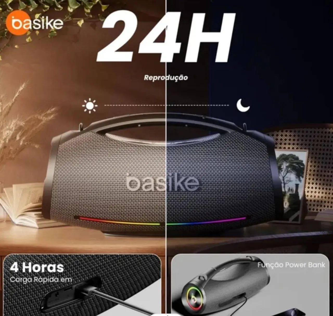 Caixa de som Basike 200w Rad304