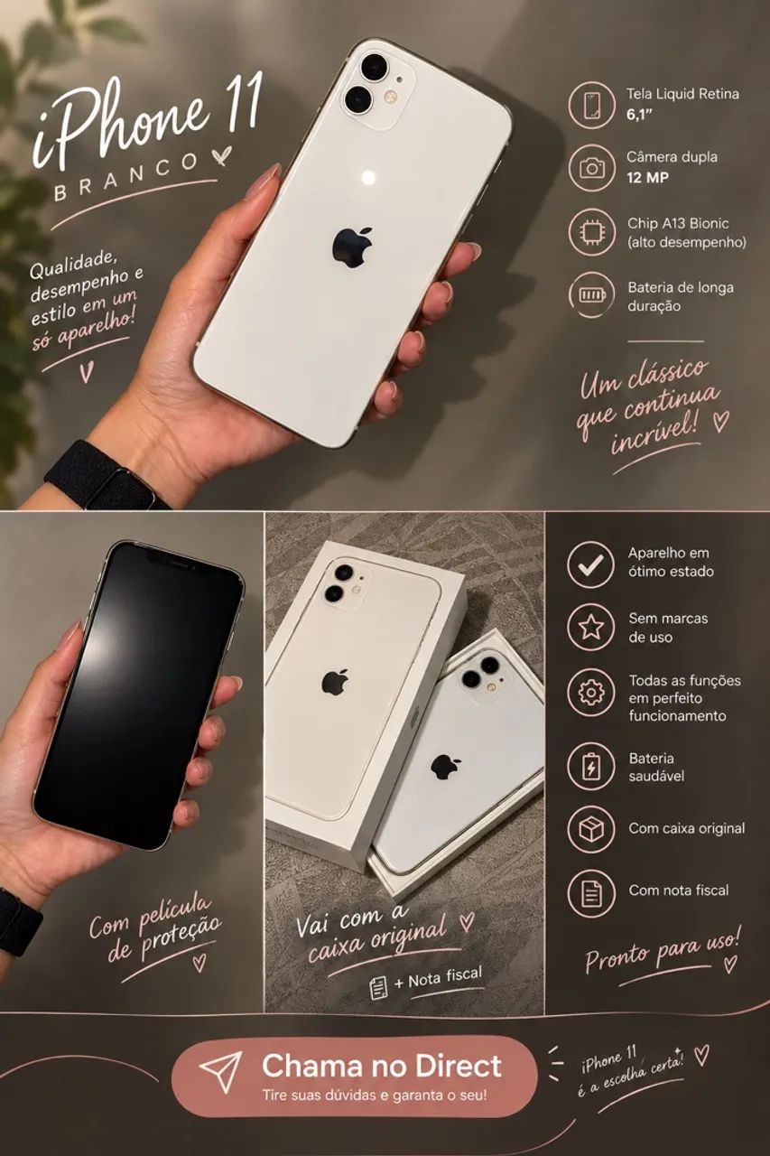 IPHONE 11 Branco  - Foto 5