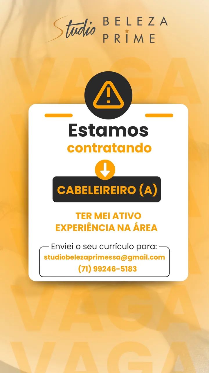 Vaga de cabeleireiro(a)